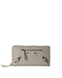Balenciaga Metallic Edge Continental Zippy Wallet, front view